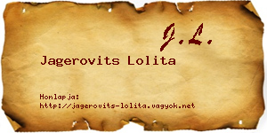 Jagerovits Lolita névjegykártya