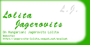 lolita jagerovits business card